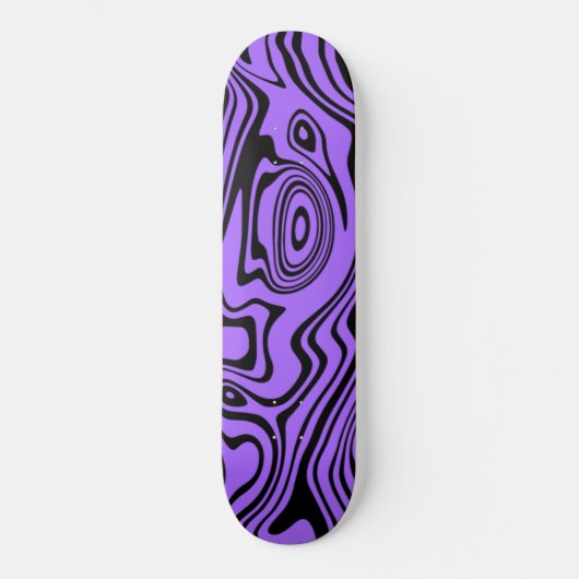 Paarse Black Waves Skateboard of Kies Kleur (Voorkant)