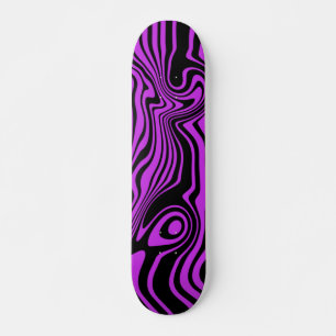 Paarse Black Wavy Gestreepte Skateboard Kies Kleur