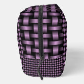 Paarse Black Weave Pattern Toilettas Toilettasje (Rechts)
