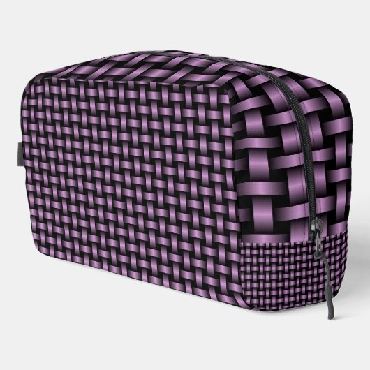 Paarse Black Weave Pattern Toilettas Toilettasje (Rechterhoek)