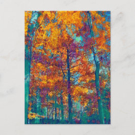 Paarse bladeren briefkaart