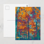 Paarse bladeren briefkaart (Voorkant / Achterkant)