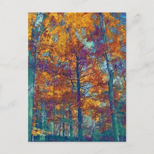 Paarse bladeren briefkaart (Voorkant)