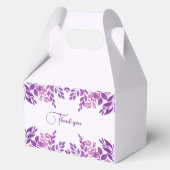 Paarse bladeren bruiloft thema bedankdoosjes (Voorkant)