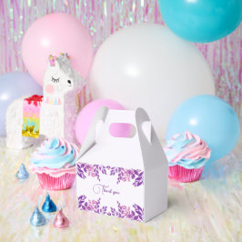 Paarse bladeren bruiloft thema bedankdoosjes