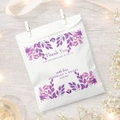 Paarse bladeren bruiloft thema bedankzakje (Geknipt)