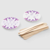 Paarse bladeren bruiloft thema handwaaier (Niet-gemonteerd)