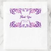 Paarse bladeren bruiloft thema rechthoekige sticker (Tas)