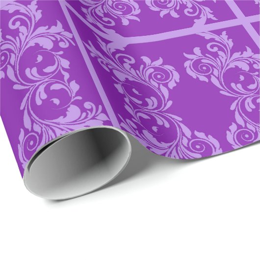 Paarse bladeren cadeaupapier (Rol Hoek)