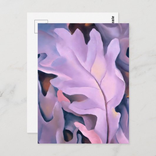 Paarse bladeren door Georgia Okeeffe Briefkaart (Voorkant / Achterkant)