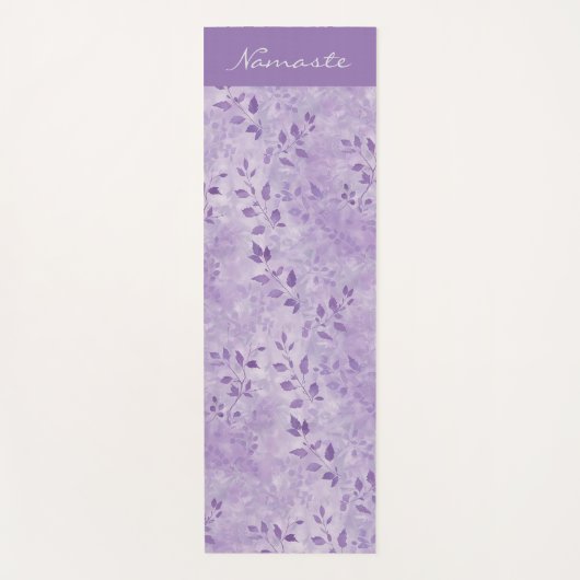 Paarse bladeren en schaduwen yogamat (Voorkant)