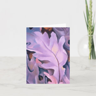 Paarse bladeren, Georgia O'Keeffe, Kaart
