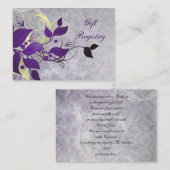 paarse bladeren Gift register Kaarten (Voorkant / Achterkant)