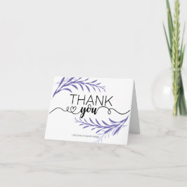 Paarse bladeren Hartelijk dank voor elke gelegenhe Kaart