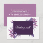 Paarse bladeren huwelijks wensput. Botanisch Informatiekaartje (Voorkant / Achterkant)
