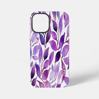 Paarse Bladeren iPhone 12 Mini Hoesje