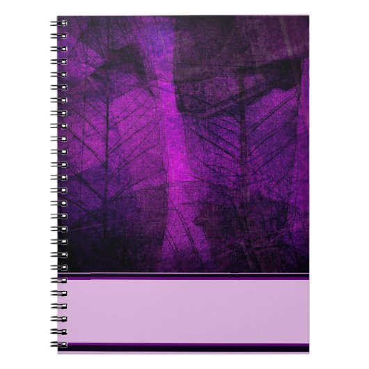 paarse bladeren notitieboek (Voorkant)