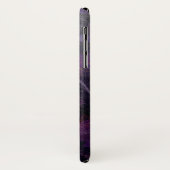 paarse bladeren op zwart Case-Mate iPhone case (Achterkant/links)