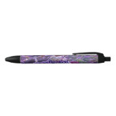 Paarse bladeren patroon gepersonaliseerd blauwe inkt pen (Bovenkant)