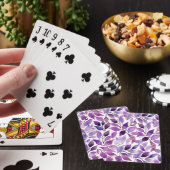 Paarse Bladeren Pokerkaarten (Insitu)