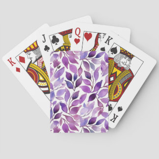 Paarse Bladeren Pokerkaarten