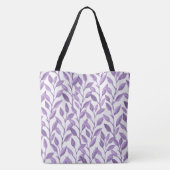 Paarse bladeren tote bag (Achterkant)
