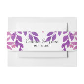 Paarse bladeren uitnodigingen wikkel (Voorkant Voorbeeld)