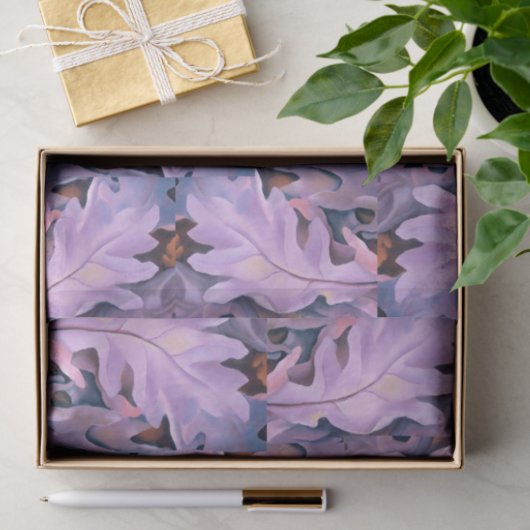 Paarse bladeren van Georgia O'Keeffe, Tissuepapier (Geschenk)