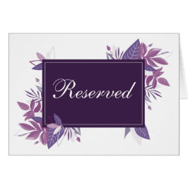 Paarse bladeren voorbehouden teken. Botanische bru