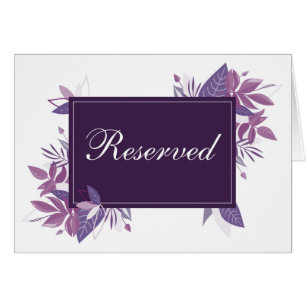 Paarse bladeren voorbehouden teken. Botanische bru