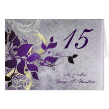 paarse bladeren wintertentafelkaart