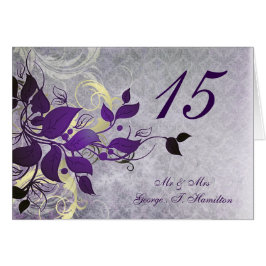 paarse bladeren wintertentafelkaart