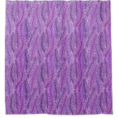 Paarse bladprint, douchegordijn (Voorkant)