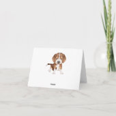 Paarse blanco kaart voor beagle Puppy Dog (Achterkant)