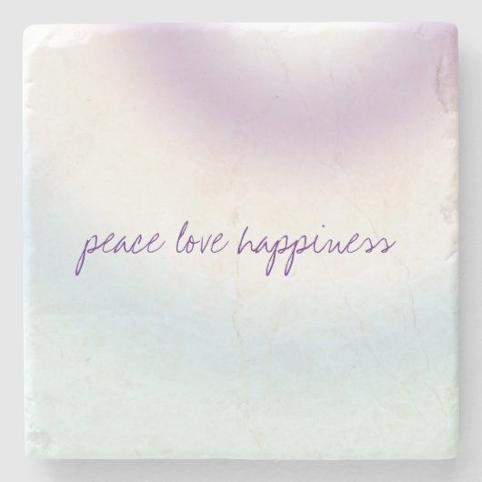 Paarse Blauw Blush Tie-kleurstof Stenen Onderzetter (Voorkant)