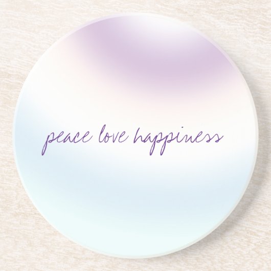 Paarse Blauw Blush Tie-kleurstof Zandsteen Onderzetter (Voorkant)