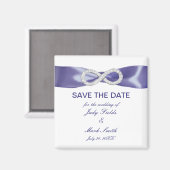 Paarse blauw diamant oneindig sparen de datum Magn Magneet (Voorkant / Achterkant)