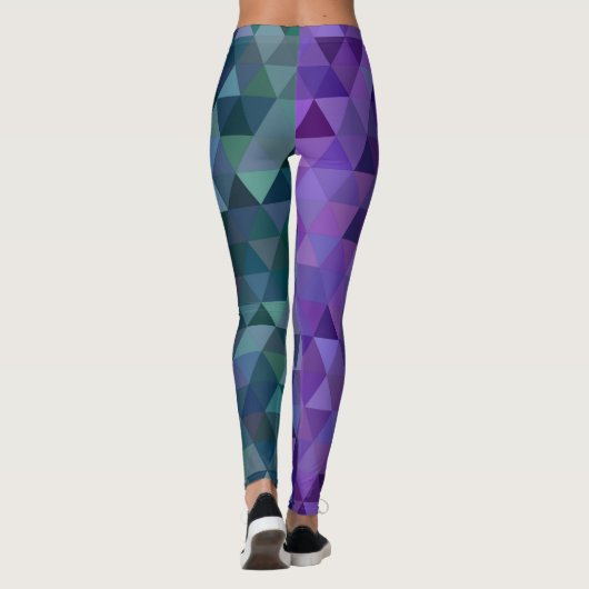 paarse blauw driehoeken leggings (Achterkant)