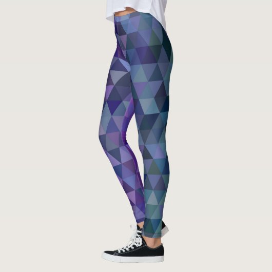 paarse blauw driehoeken leggings (Links)