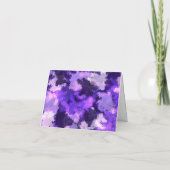 Paarse Blauw en Koel Abstracte Vormen Fijne verjaa Kaart (Achterkant)