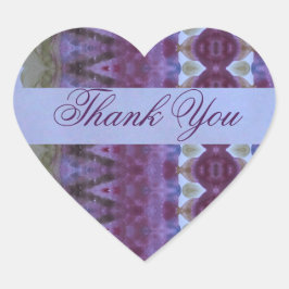 Paarse Blauw en Mauve Hart Sticker