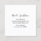 paarse blauw FAUX gouden folie details opaal Vierkante Visitekaartje (Achterkant)