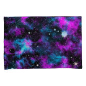 Paarse blauw galaxy-ruimtesterren kussensloop (Voorkant-Rechts)