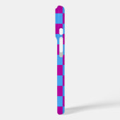 Paarse blauw geruit controlepatroon Case-Mate iPhone case (Achterkant / Links)