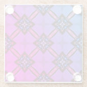 Paarse blauw  Glas in lood stijl Onderzetters (Achterkant)