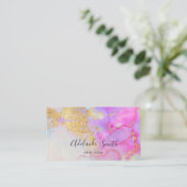 paarse blauw goud abstract visitekaartje (Staand voorkant)