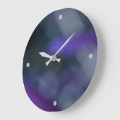 Paarse Blauw Groen Grijs Abstract Minimalistisch Grote Klok (Hoek)