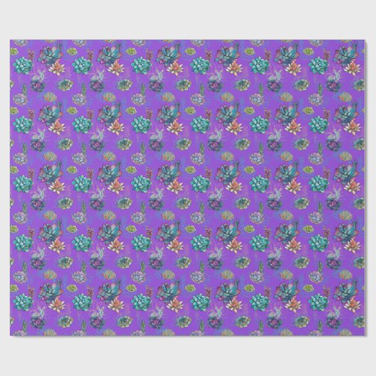 *~* Paarse blauw groen vetpatroon Cadeaupapier (Vlak)