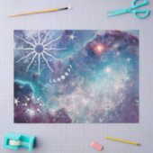 Paarse blauw hemelpatroon tissuepapier (Craft)