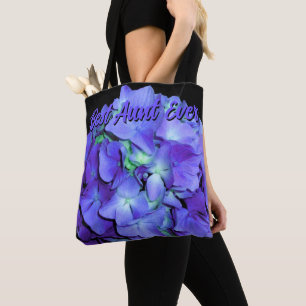 Paarse blauw Hydrangeas paarse bloemen Beste Tante Tote Bag
